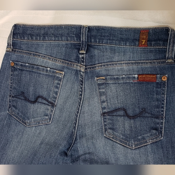 7 For all Mankind Women's Straight Leg Mid Rise Jeans Size 26 - Picture 7 of 14